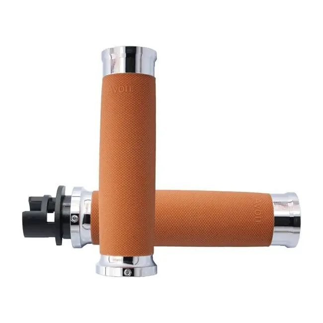 Suosittu Avon Custom Contour Grips Chrome Tan Indian (exkl. Scouts)