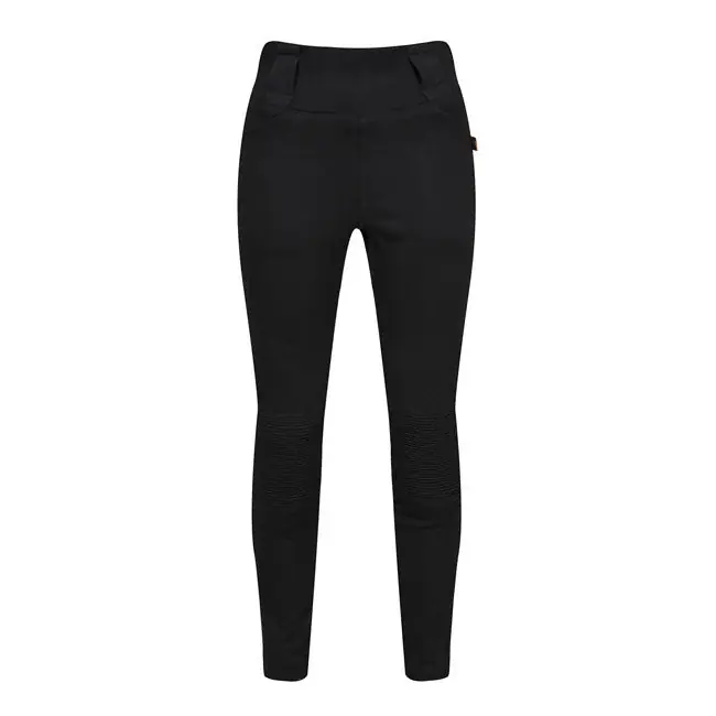 Poisto MotoGirl Ribbed Knee Leggingsit Musta