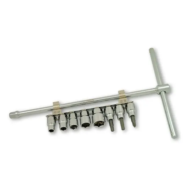 Cruztools 3/8" Drive liukuva T-kahvasarja pistorasioineen Poisto