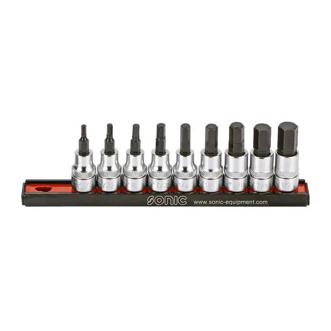 Päivän Tarjous Sonic Hex Bit Socket Rail Set 3/8" US-koot