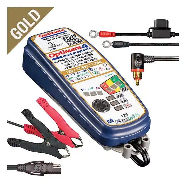 Korkea Laatu Tecmate, OptiMATE 4 Quad Program 12V battery charger