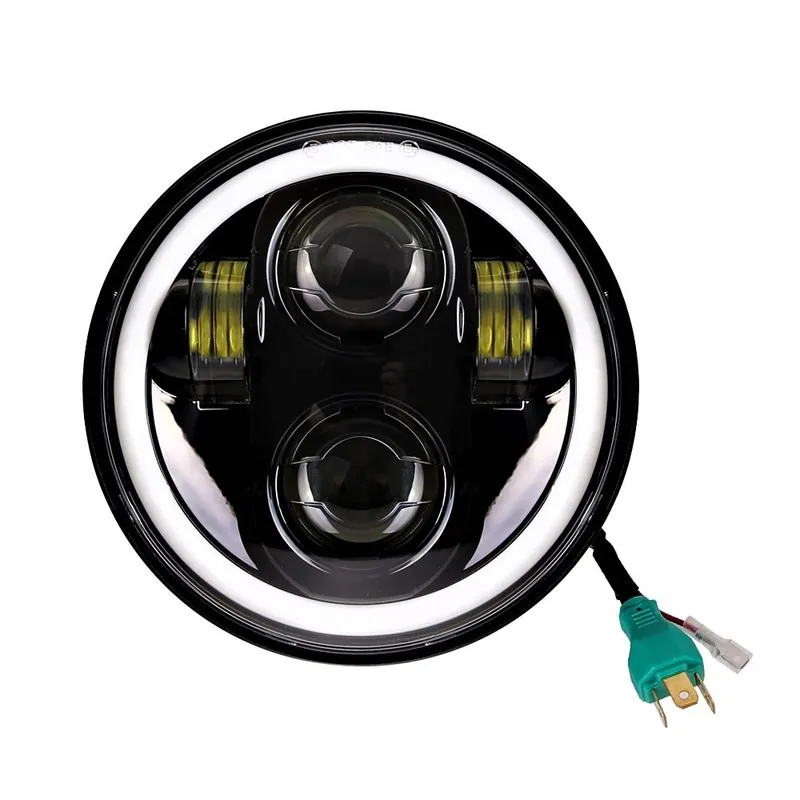 Led umpio 5 3/4", DRL halo, musta Kampanjahinta