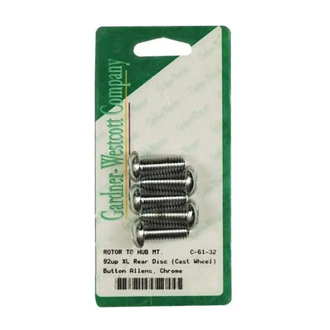 Jarrulevyn ruuvit taakse HD 92 ja uudemmat BT, 92-20 XL; 02-17 V-Rod Pakollinen (Must-Have)