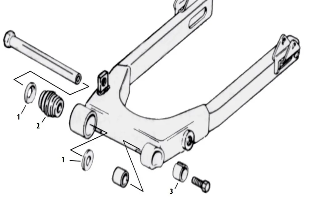 Takaswingin puslat ja osat HD sportster 82-03 Loppuunmyynti