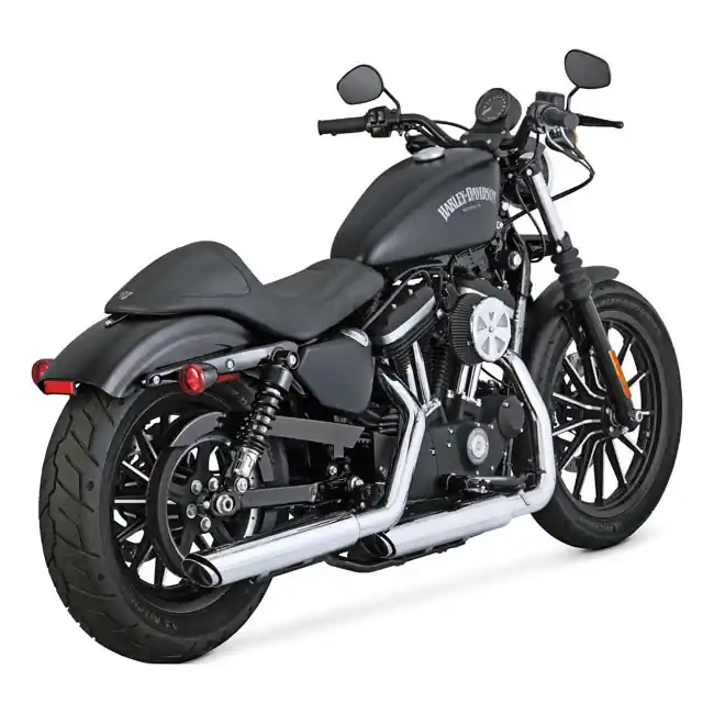 Alkuperäinen VANCE HINES TWIN SLASH 3" SLIP-ON HD 14-20 Sportster , kromatut