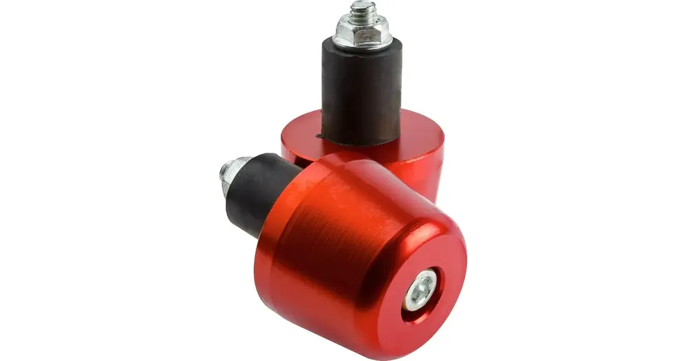 Tehdashinta Ohjaustangon päätytulpat, 17 mm kiinnityskumi - 22 mm ohjaustankoon, punaiset, 2 kpl, WM Motor