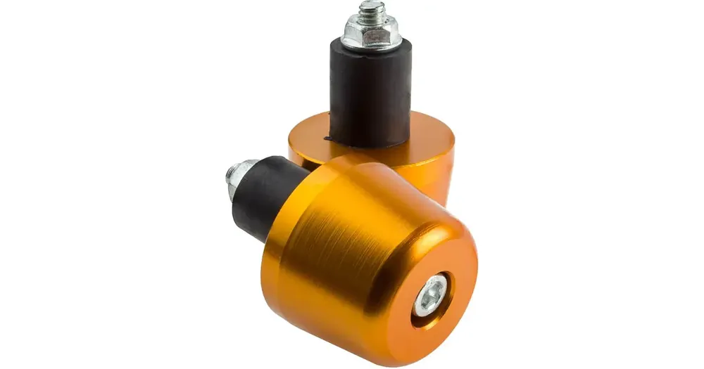 Merkkituote Ohjaustangon päädyt, 17 mm kiinnityskumi, kultaiset, 2 kpl, toinen laatu, WM Motor