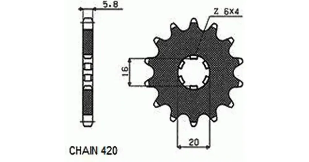 Asiakkaiden Suosikki Sunstar eturatas SUNF104, 13 hammasta
