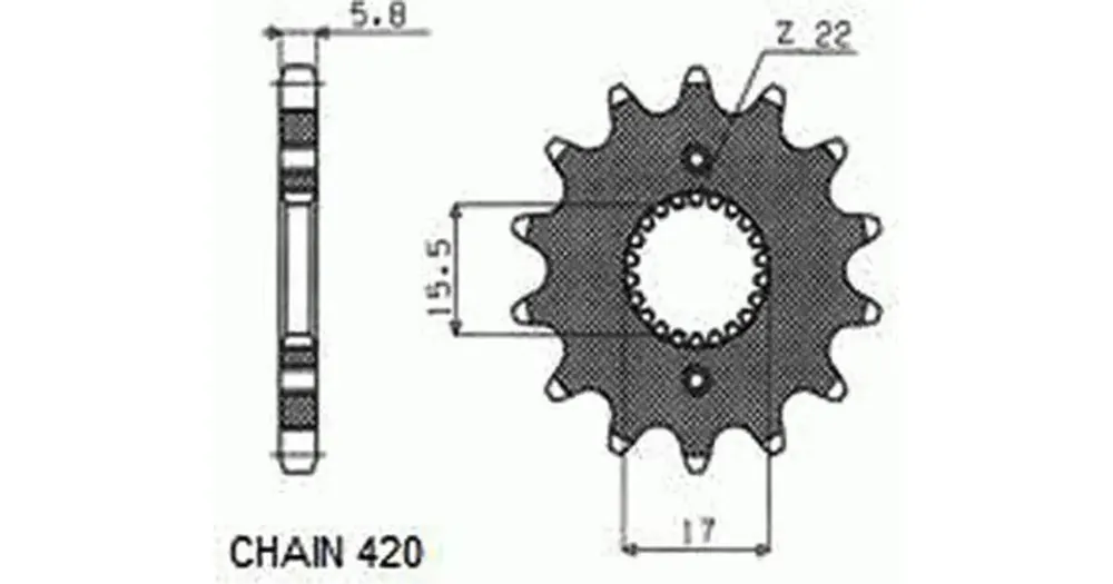 Tilaa Heti Sunstar SUNF107 eturatas, 15 hammasta