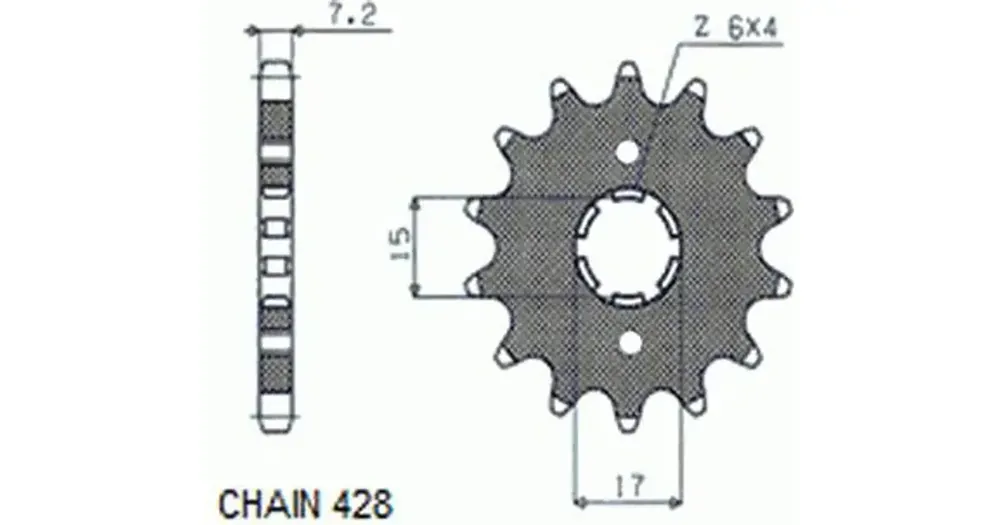 Suosittu Sunstar SUNF202 eturatas, 15 hammasta