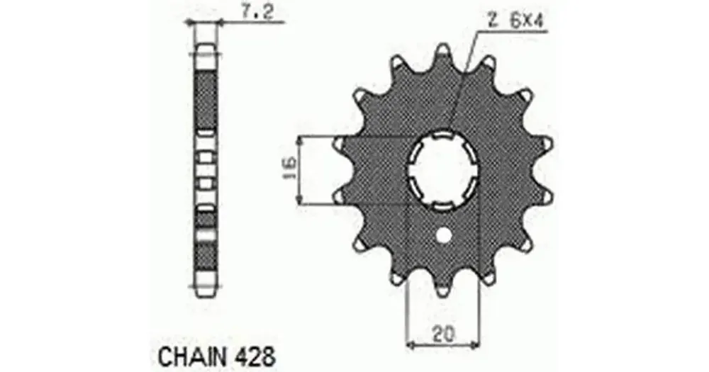Korkea Laatu Sunstar SUNF203 eturatas, 15 hammasta