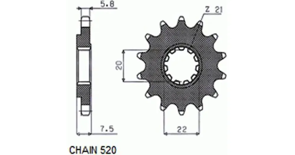 Tukkuhinta Sunstar eturatas SUNF312 14 hammasta