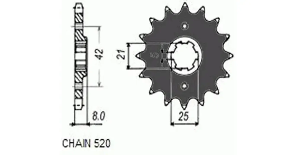 Alkuperäinen Sunstar eturatas SUNF316, 15 hammasta