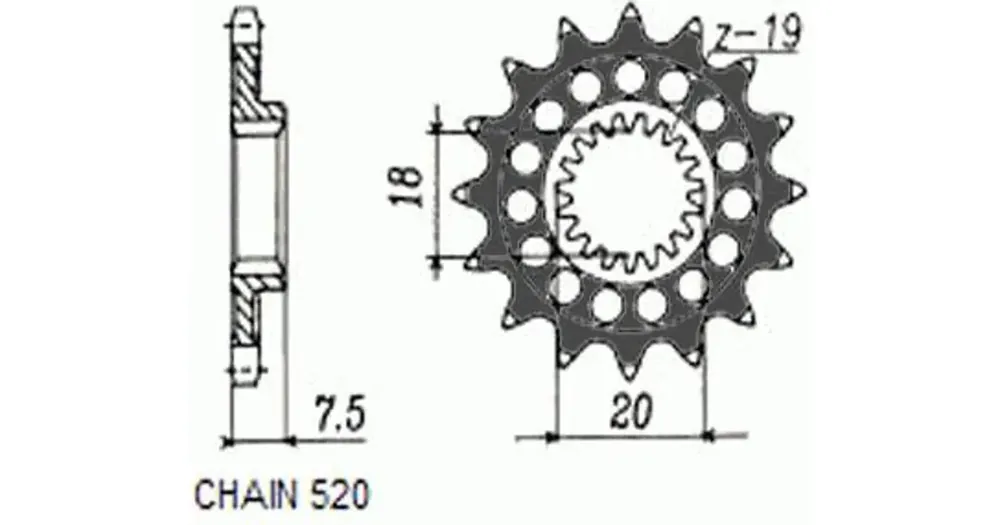 Loppuunmyynti Sunstar eturatas SUNF344, 14 hammasta