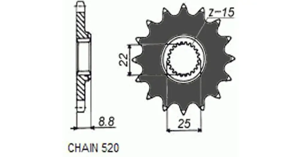 Vain Tänään SUNSTAR SUNF357 eturatas, 13 hammasta, KTM