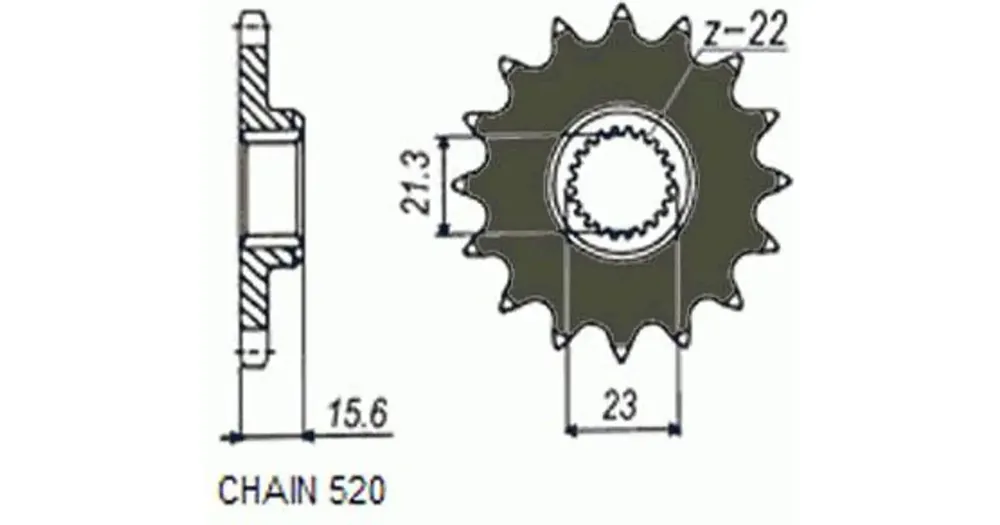 Löytö Sunstar eturatas SUNF372 16 hammasta