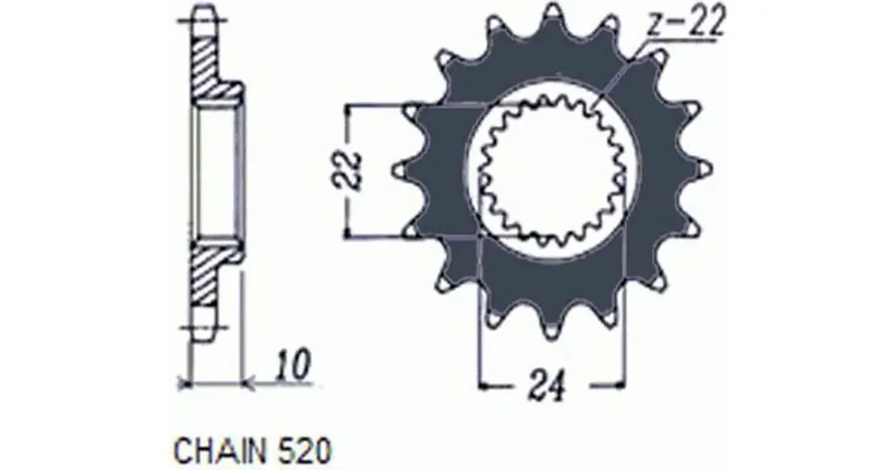 Sunstar eturatas SUNF386, 16 hammasta Uusi Malli