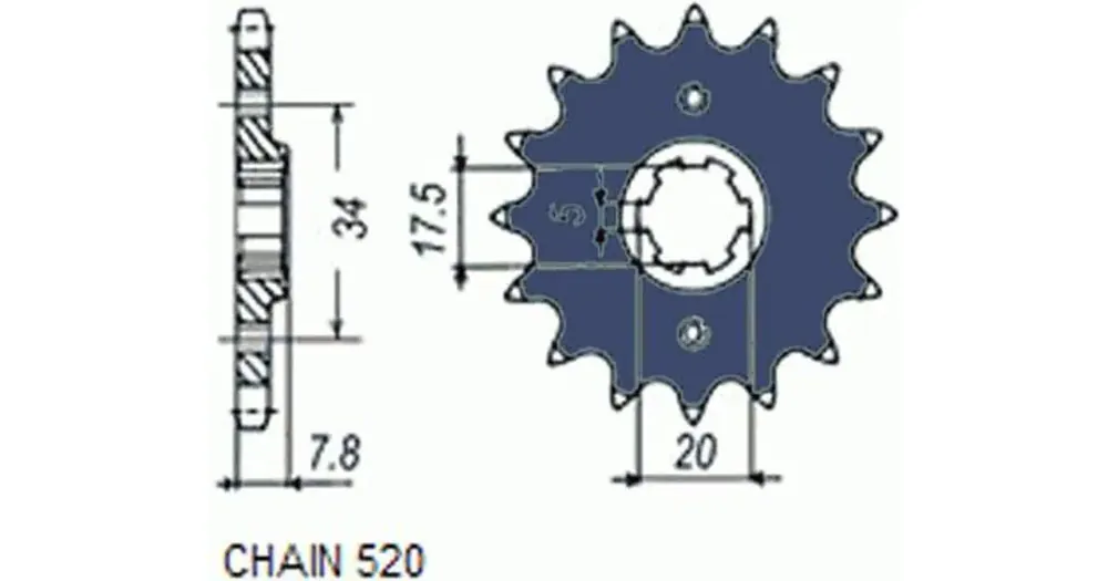Turvallinen Maksu Sunstar eturatas SUNF391, 14 hammasta