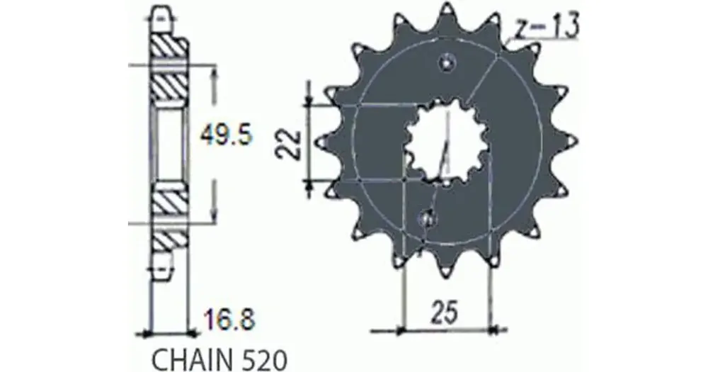 Sunstar eturatas SUNF397, 13 hammasta Alkuperäinen