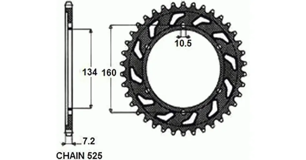 Poisto SUNSTAR TERÄKSESTÄ VALMISTETTU TAKARATAS SUNR1-4633, 41 hammasta