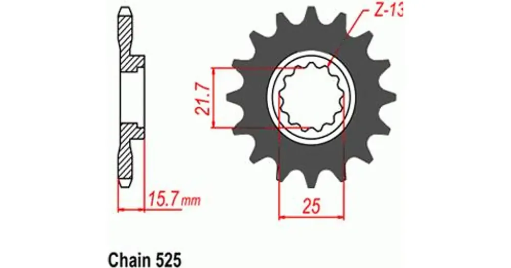 Suoraan Valmistajalta Sunstar eturatas SUNF423, 15 hammasta