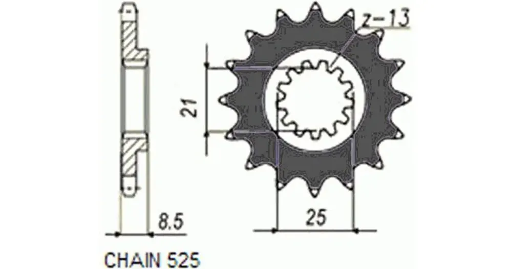 Loppuunmyynti Sunstar eturatas SUNF428, 16 hammasta