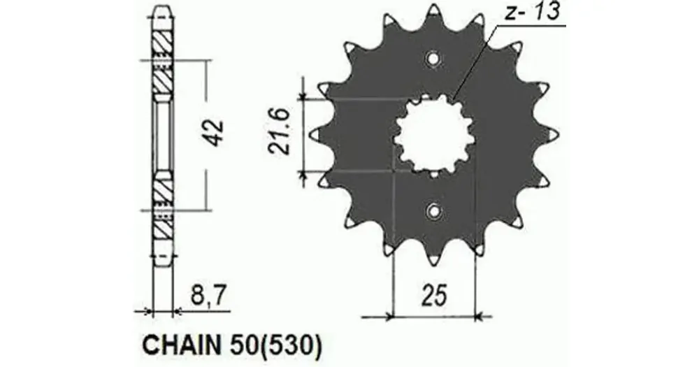 Osta Tänään Sunstar SUNF511 eturatas, 14 hammasta