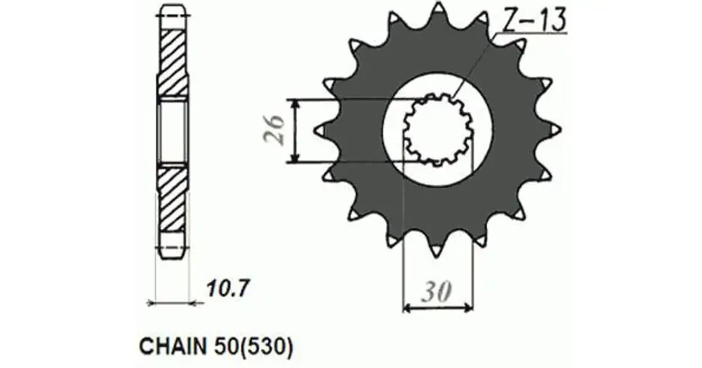 Sunstar SUNF517 eturatas, 17 hammasta Viimeinen Mahdollisuus