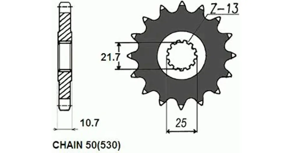Alennettu Hinta Sunstar SUNF519 eturatas, 16 hammasta