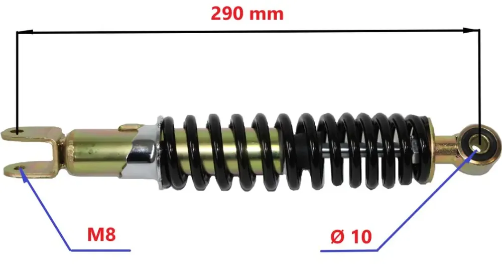 Takaiskunvaimennin, takana, 290mm, säädettävä, TransWorld Scarabeo / Guliver / Rally / SR / SV GEO / SKY / SH Halpa Hinta