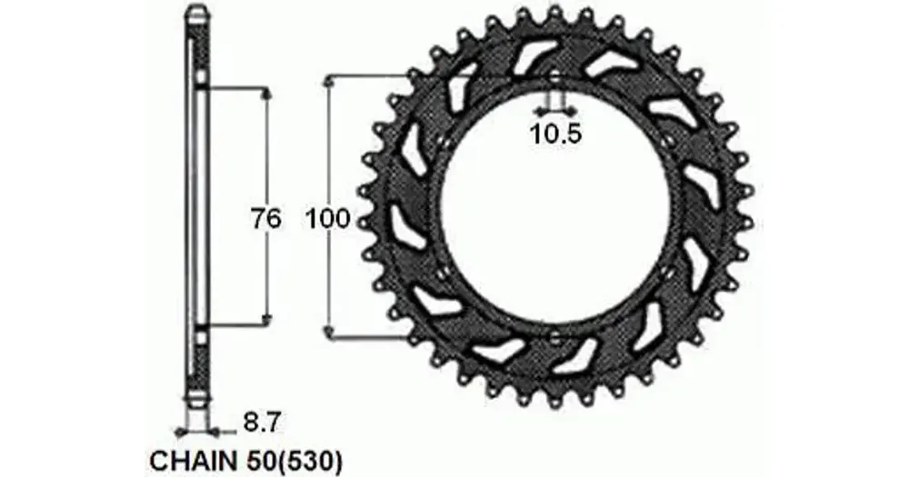 Takaratas SUNSTAR TERÄS SUNR1-5229 43 hammasta Kuuma Tarjous
