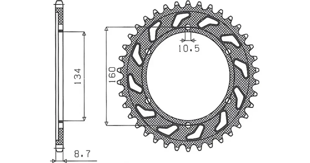 Takaratas 530 41 hammasta Sunstar SUNR1-5635 (JTR1306) Kuuma Tarjous