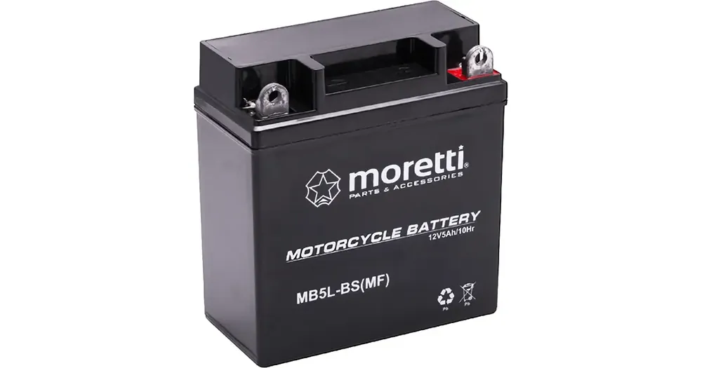Moretti Parts MB5L-BS (YB5L-BS) geeliakku 12V 5Ah 120x60x130mm 65CCA Loppuunmyynti
