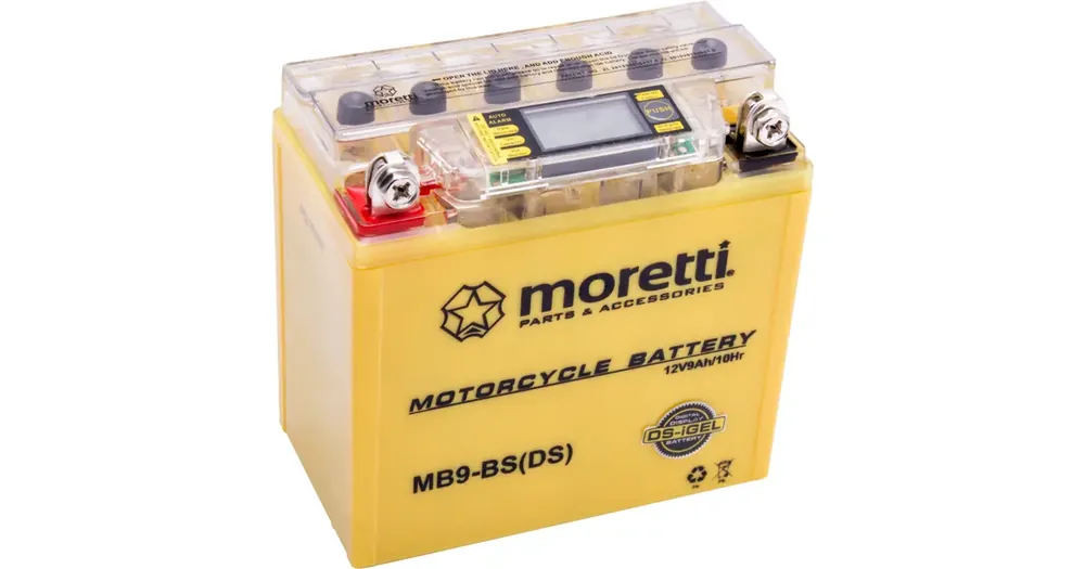 Heti Saatavilla Moretti Parts MB9-BS geeliakku 12V 9Ah 135x76x135mm 85CCA