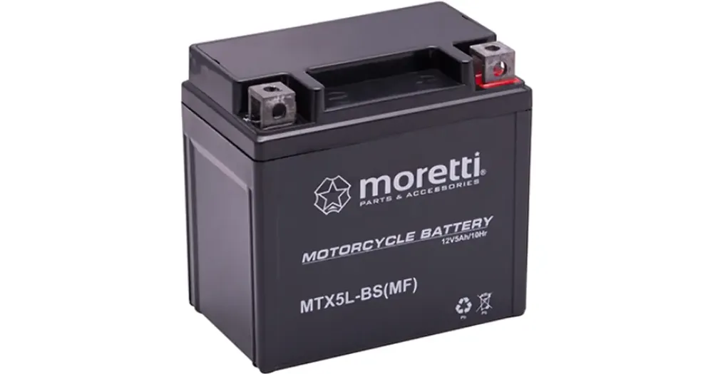 Moretti Parts MTX5L-BS 12V 5Ah geeliakku 113x70x108mm 70CCA Vain Tänään