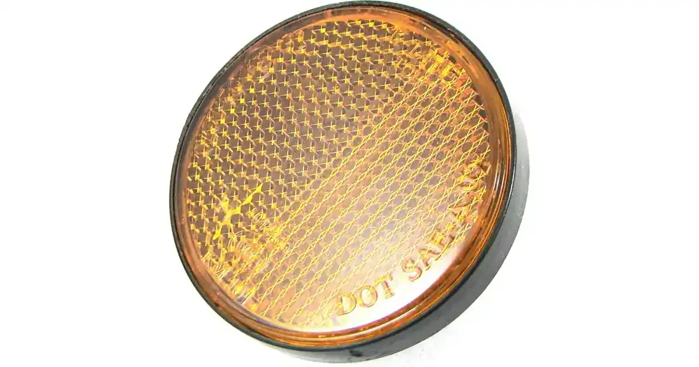 Pyöreä oranssi heijastin, halkaisija 59mm, Junak Kuuma Tarjous