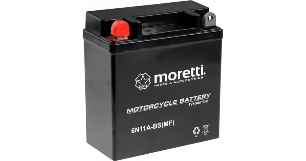 Pikatoimitus Moretti Parts 6N11A-4 6V 11Ah geeliakku, 122x62x131mm, 105CCA