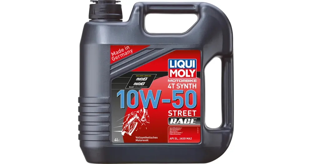 Tarjous 4T-moottoriöljy, Liqui Moly Street Race, 10W50 synteettinen 4L