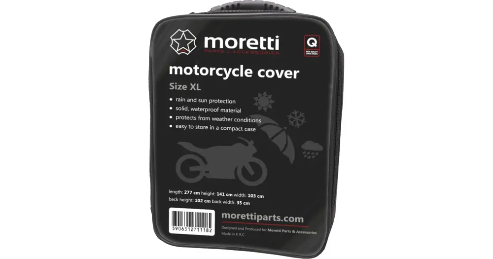 Moottoripyörän suojapeite 277x141x103cm Moretti Parts Osta Nyt