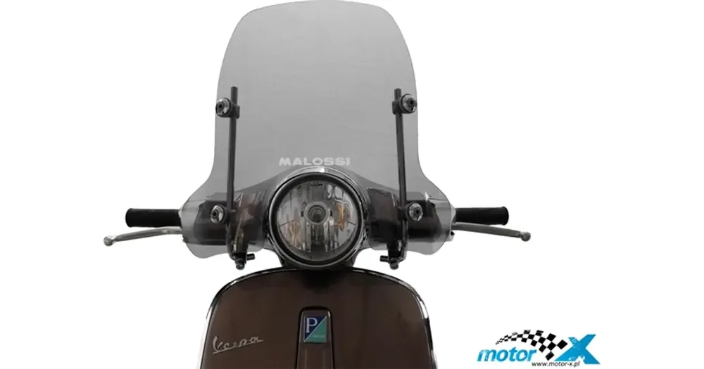 Uusi Malli Malossi Sport -tuulilasi, tummennettu, keskikokoinen, Vespa Primavera 50-150