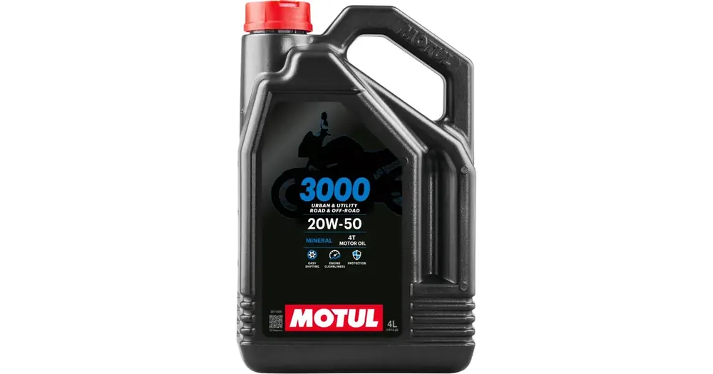 Rajoitettu Tarjous MOTUL 3000 mineraali 4T 20W50 4L moottoriöljy