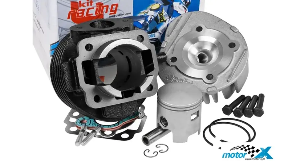 Sylinterisarja kannella Polini For Race 75cc Piaggio Ape 50 / Vespa PK 50 Tehdashinta