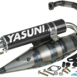 Löytö Yasuni R Carbon Black Edition täydellinen pakoputki, hyväksytty, Minarelli vertical 50 2T
