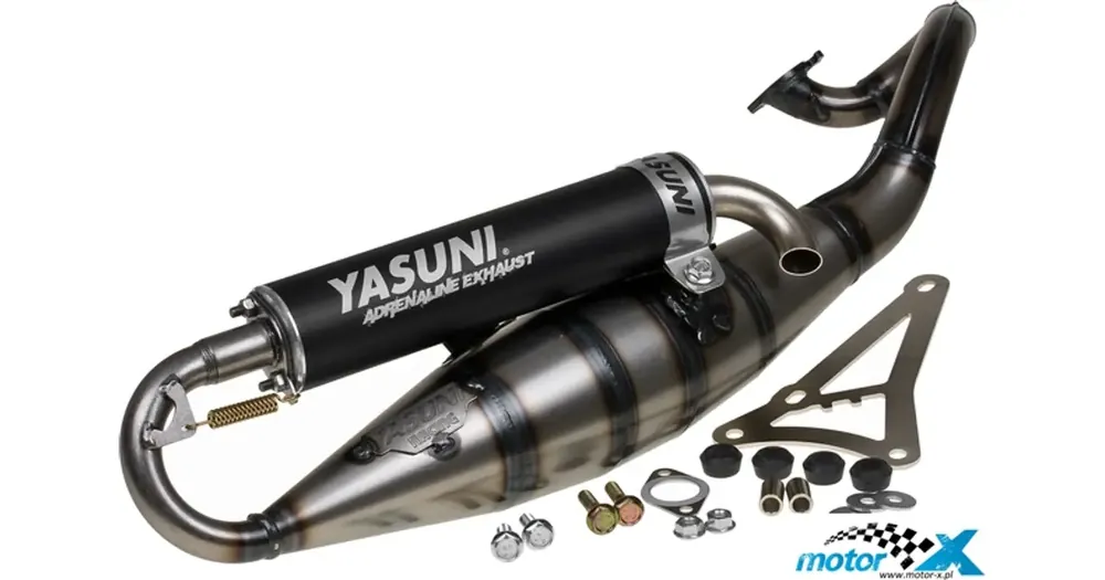 Yasuni R Black Aluminium -pakoputki, Minarelli horizontal (hyväksytty) Vain Rajoitetun Ajan