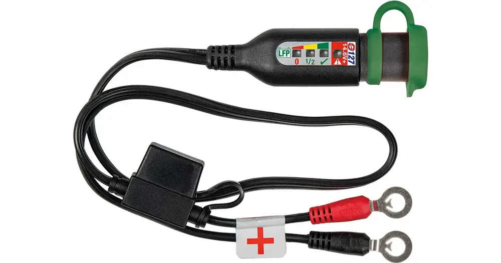 Turvallinen Maksu Akkulaturin lisätarvikkeet Johto akun liittämiseen lataustason ilmaisimella ja SAE-liittimellä (LITHIUM) sekä sulakkeella