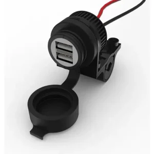 Oxford Weatherproof Dual Port USB -laturi (5V 2A), moottoripyörän/skootterin ohjaustankoon, tupla-USB-portti Osta Verkossa