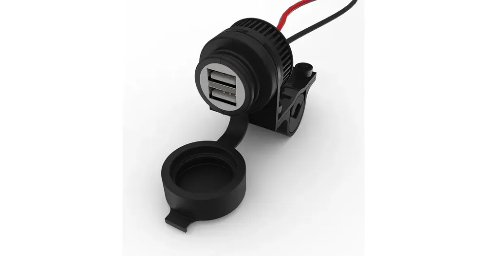 Oxford Weatherproof Dual Port USB -laturi (5V 2A), moottoripyörän/skootterin ohjaustankoon, tupla-USB-portti Osta Verkossa