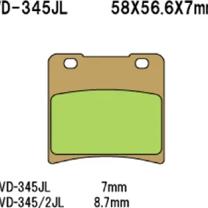 Nopea Toimitus Vesrah Sintered Metal VD-345/2JL -jarrutuskengät