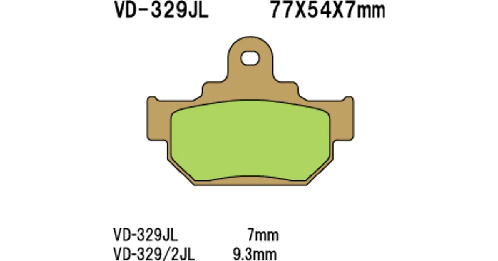 Korkea Laatu Vesrah Sintered Metal VD-329/2JL -jarrupalat