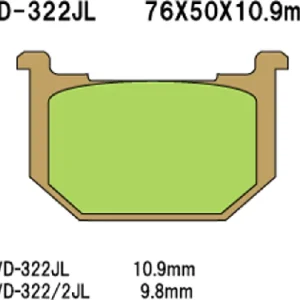 Vesrah Sintered Metal VD-322/2JL -jarrupalat Paras Hinta